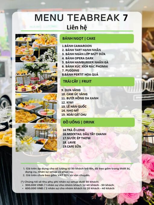 Thực đơn Bàn Mâm 10 số 7 - Sự Kiện Lâm Bon